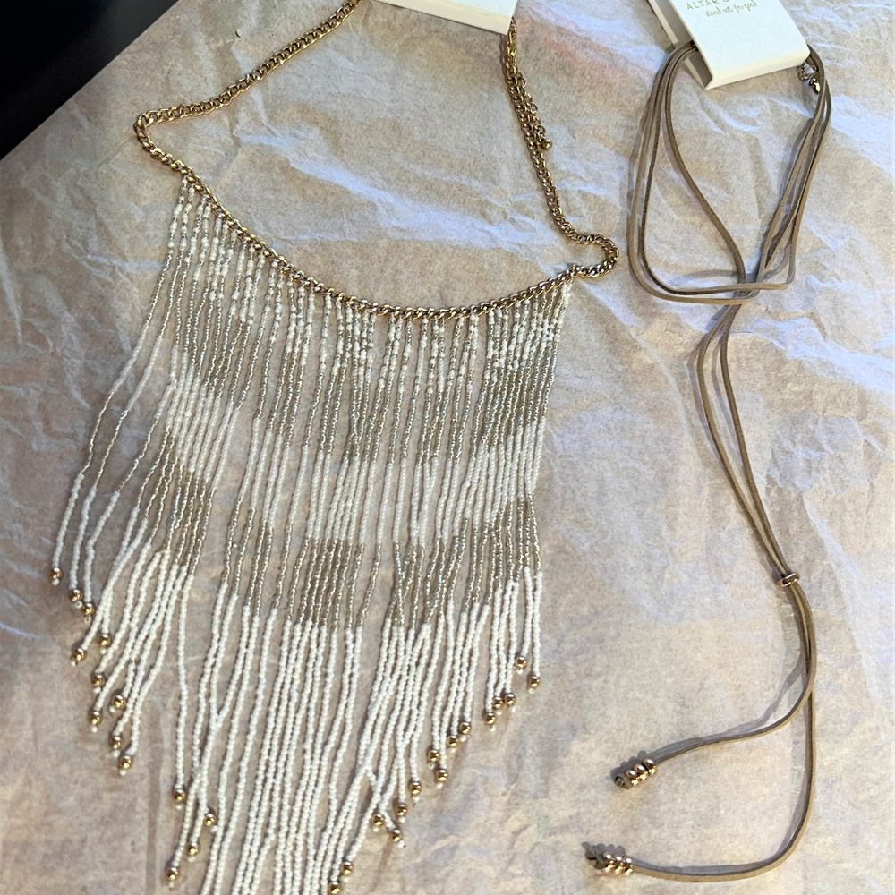 SET Altar's State beaded fringe necklaces